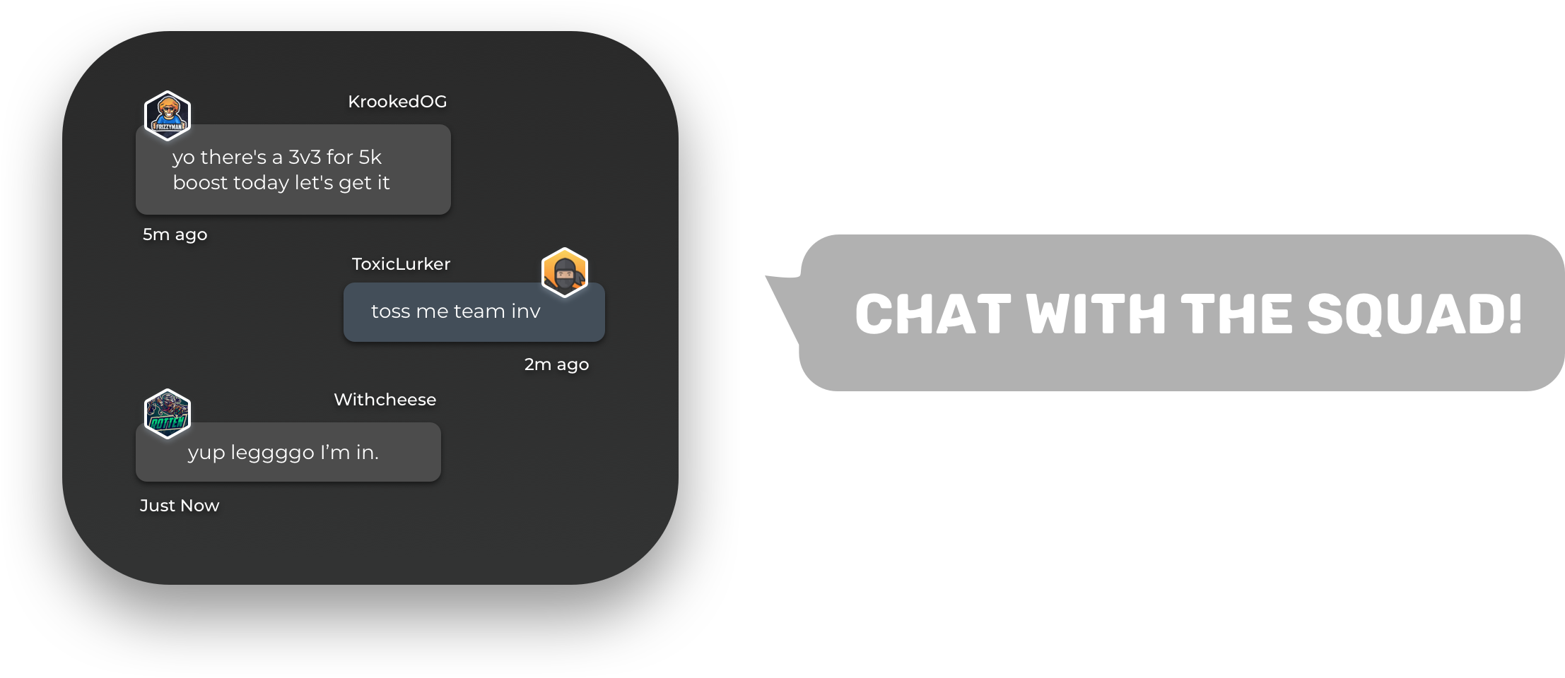 Teams on Gizer can chat seamlessly with each other in app. Find tournaments to comepete in with your friends